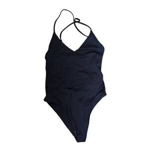 NWT DOS GARDENIAS Black ECONYL Recycled One Piece Sleek Swimsuit 3 (6/8/M)